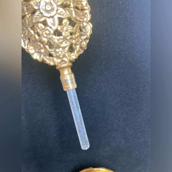 Perfume Bottle Ornate GoldGilt Vanity”Style Built”Ormolu Filigree Hollywood Reg. - Picture 9 of 12